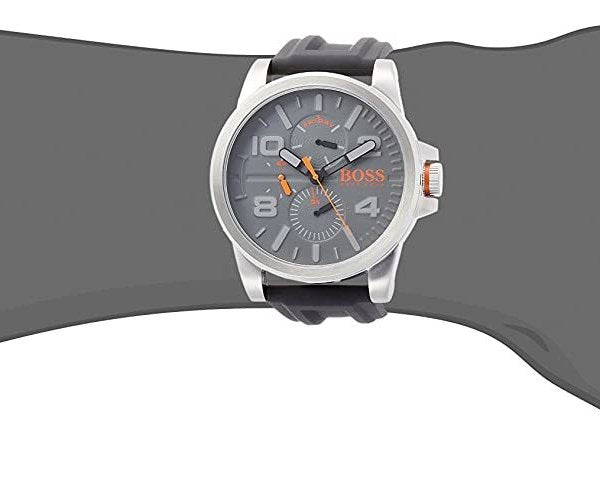 Hugo Boss Detroit Sport Analog Grey Dial Grey Rubber Strap Watch For Men - 1550007 Buy Now By Hugo Boss