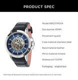 Maserati Ingegno Automatic Blue Skeleton Dial Black Leather Strap Watch For Men - R8821119004 Buy Now By Maserati