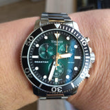 Tissot Seastar 1000 Chronograph Green Dial Silver Steel Strap Watch For Men - T120.417.11.091.01 Buy Now By Tissot