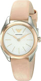 Emporio Armani Valeria Quartz White Dial Beige Leather Strap Watch For Women - AR11031 Buy Now By Emporio Armani