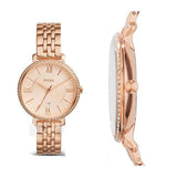 Fossil Jacqueline Rose Gold Dial Rose Gold Steel Strap Watch for Women - ES3632 Buy Now By Fossil