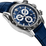 Versace V-Ray Chronograph Quartz Blue Dial Blue Leather Strap Watch for Men - VE2I00721 Buy Now By Versace