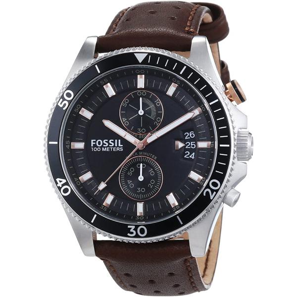 Fossil Wakefield Black Dial Brown Leather Strap Watch for Men - CH2944 Buy Now By Fossil