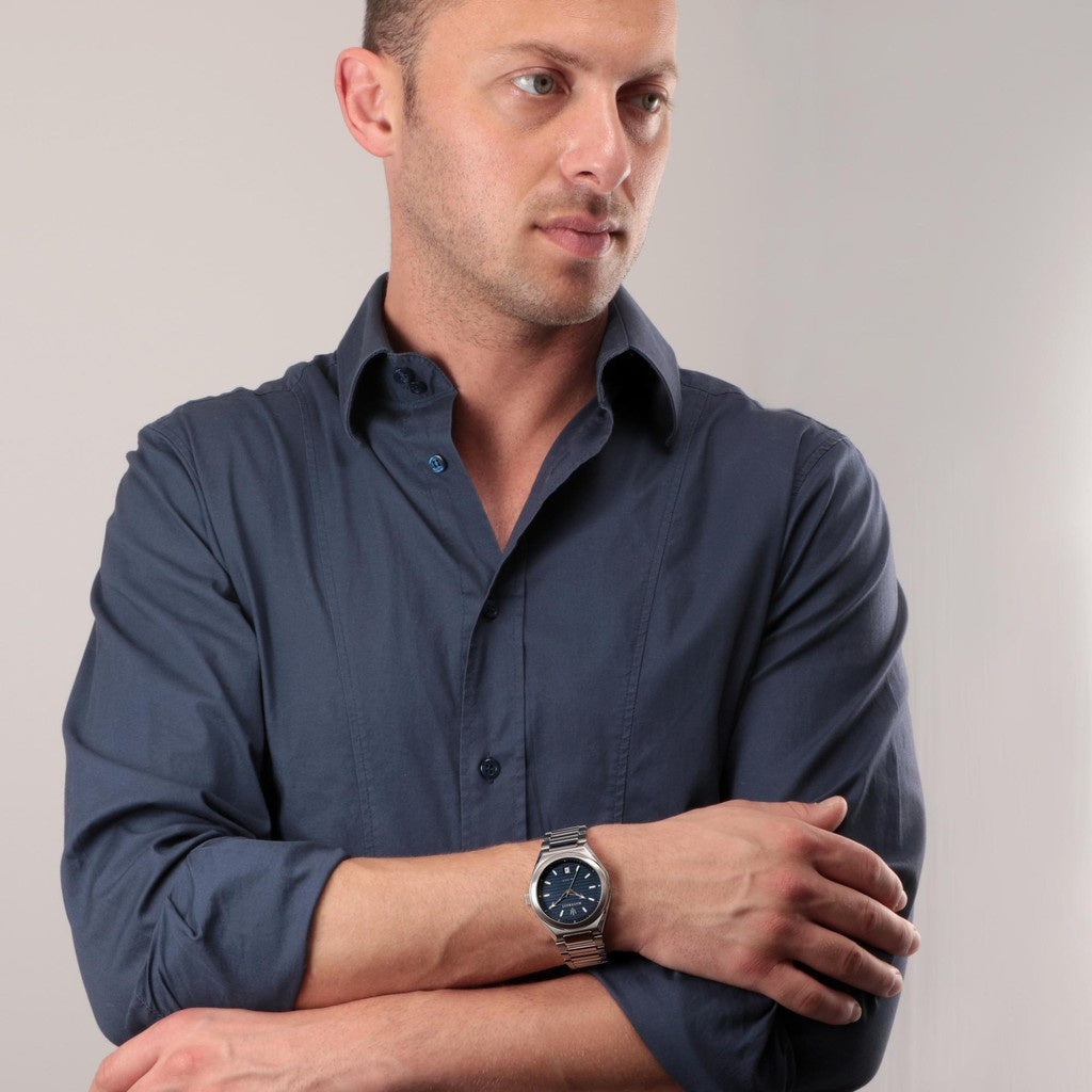 Maserati Triconic Quartz Blue Dial Silver Steel Strap Watch For Men - R8853139002 Buy Now By Maserati