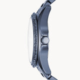 Fossil Riley Quartz Blue Dial Blue Steel Strap Watch for Women - ES4294 Buy Now By Fossil