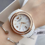 Emporio Armani Ceramica Mother of Pearl Dial White Ceramic Dial Watch For Women - AR1472 Buy Now By Emporio Armani
