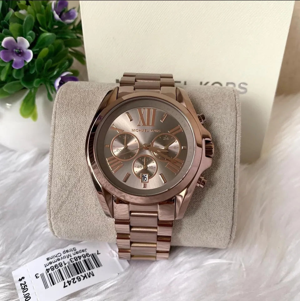 Michael Kors Bradshaw Chronograph Brown Dial Brown Steel Strap Watch For Women - MK6247 Buy Now By Michael Kors