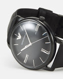 Emporio Armani Minimalist Analog Black Dial Black Leather Strap Watch For Men - AR11573 Buy Now By Emporio Armani