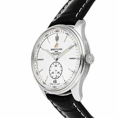 Breitling Premier Automatic 40mm Silver Dial Black Leather Strap Watch for Men - A37340351G1P1 Buy Now By Breitling