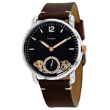 Fossil The Commuter Twist Black Dial Brown Leather Strap Watch for Men - ME1165 Buy Now By Fossil