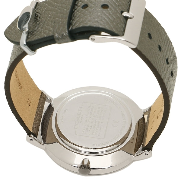Coach Perry White Dial Grey Leather Strap Watch for Women - 14503155 Buy Now By Coach