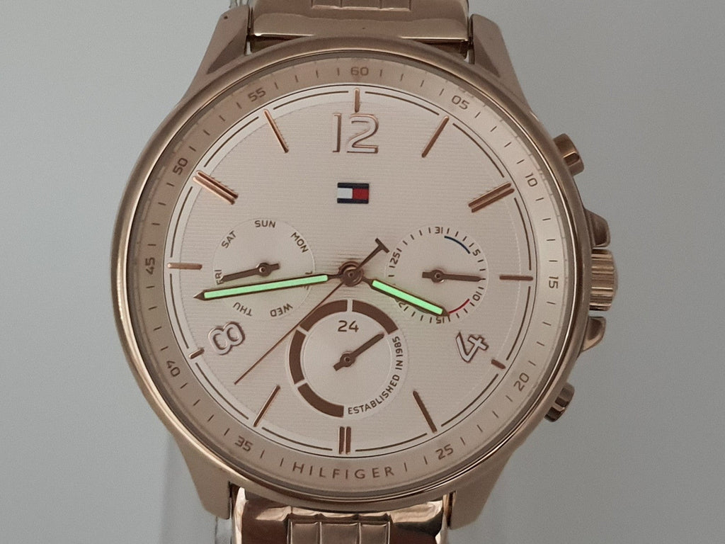 Tommy Hilfiger Harper Chronograph Quartz Rose Gold Dial Rose Gold Steel Strap Watch For Women - 1782224 Buy Now By Tommy Hilfiger