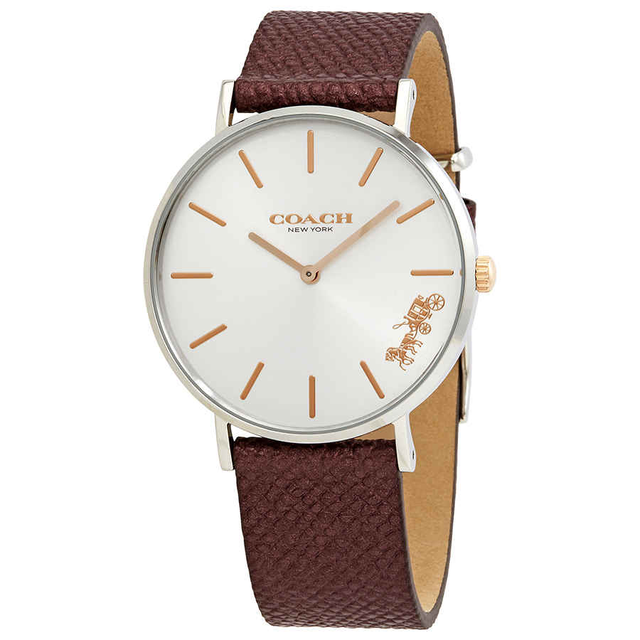 Coach Perry White Dial Brown Leather Strap Watch for Women - 14503154 Buy Now By Coach