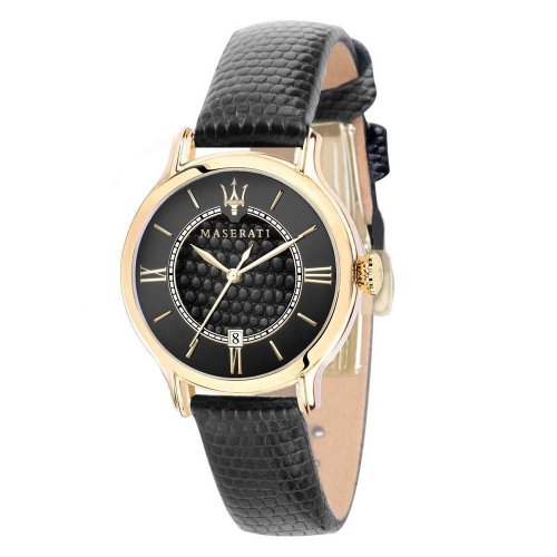 Maserati Epoca Black Dial Black Leather Strap Watch For Women - R8851118501 Buy Now By Maserati