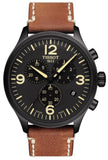 Tissot T Sport Chrono XL Black Dial Brown Leather Strap Watch For Men - T116.617.36.057.00 Buy Now By Tissot