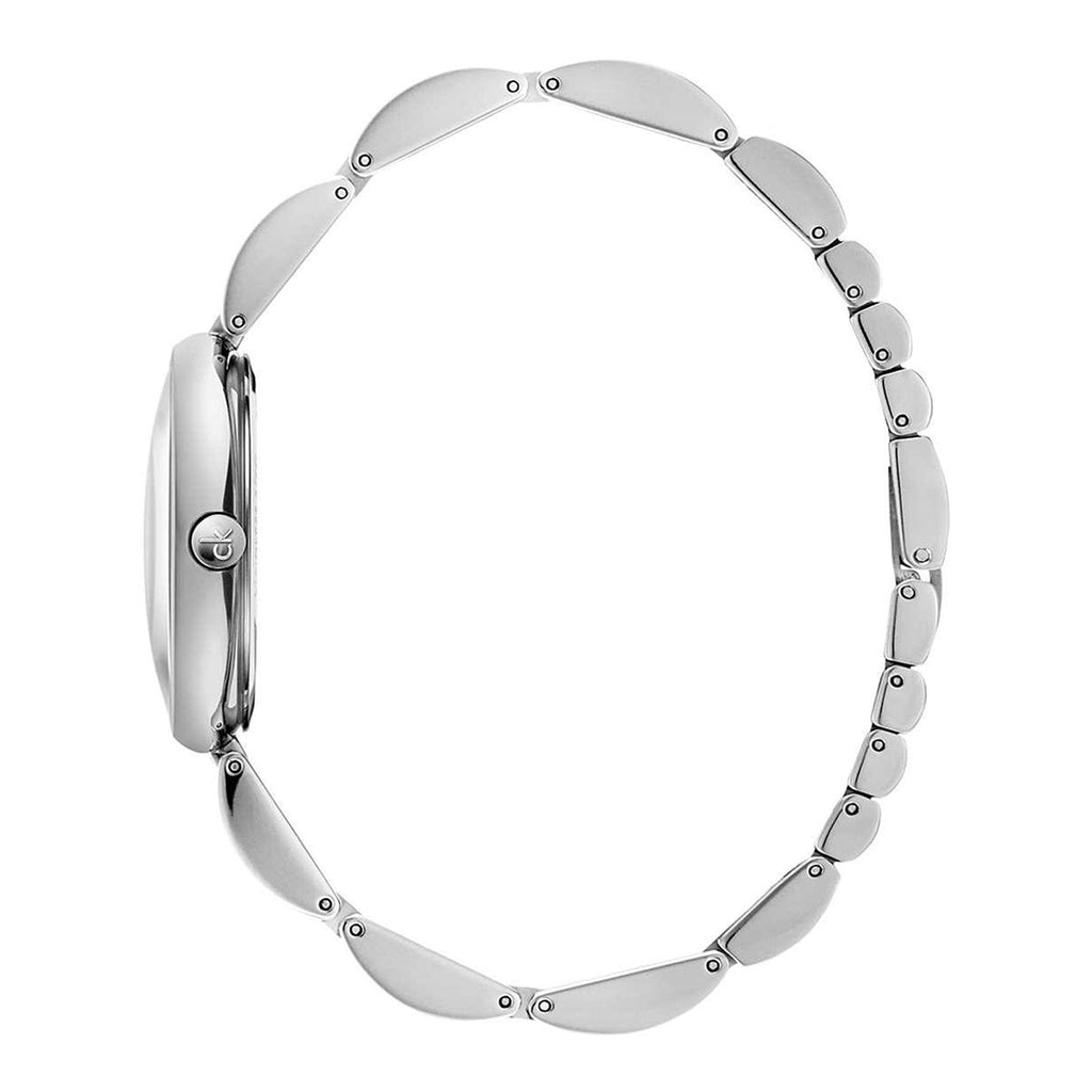 Calvin Klein Wavy Silver Dial Silver Steel Strap Watch for Women - K9U23146 Buy Now By Calvin Klein
