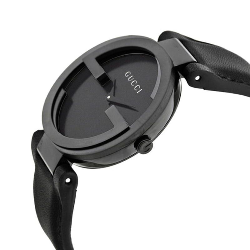Gucci Interlocking G Black Dial Watch For Women - YA133302 Buy Now By Gucci