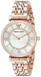 Emporio Armani Gianni T Bar Mother of Pearl Rose Gold Stainless Steel Strap Watch For Women - AR1909 Buy Now By Emporio Armani