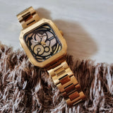 Fossil Inscription Automatic Skeleton Black Dial Gold Steel Strap Watch for Men - BQ2573 Buy Now By Fossil