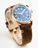 Maurice Lacroix Pontos S Diver Automatic Black Dial Brown Leather Strap Watch For Men - PT6248-BRZ01-330-2 Buy Now By Maurice Lacroix