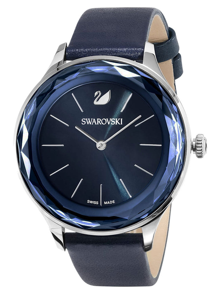 Swarovski Octea Nova Blue Dial Blue Leather Strap Watch for Women - 5295349 Buy Now By Swarovski