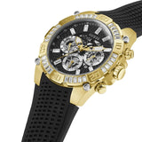 Guess Trophy Multifunction Black Dial Black Rubber Strap Watch for Men - GW0333G2 Buy Now By Guess