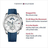 Tommy Hilfiger Decker Quartz White Dial Blue Rubber Strap Watch for Men - 1791349 Buy Now By Tommy Hilfiger