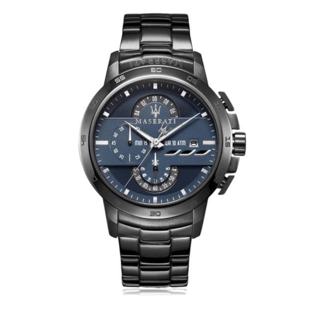 Maserati Ingegno Tachymeter Blue Dial Black Steel Strap Watch For Men - R8873619001 Buy Now By Maserati