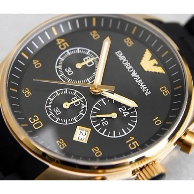 Emporio Armani Sportivo Quartz Black Dial Black Steel Strap Watch For Men - AR8023 Buy Now By Emporio Armani