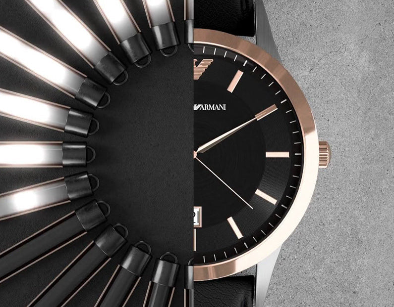 Emporio Armani Classic Black Dial Black Leather Strap Watch For Women - AR9022 Buy Now By Emporio Armani