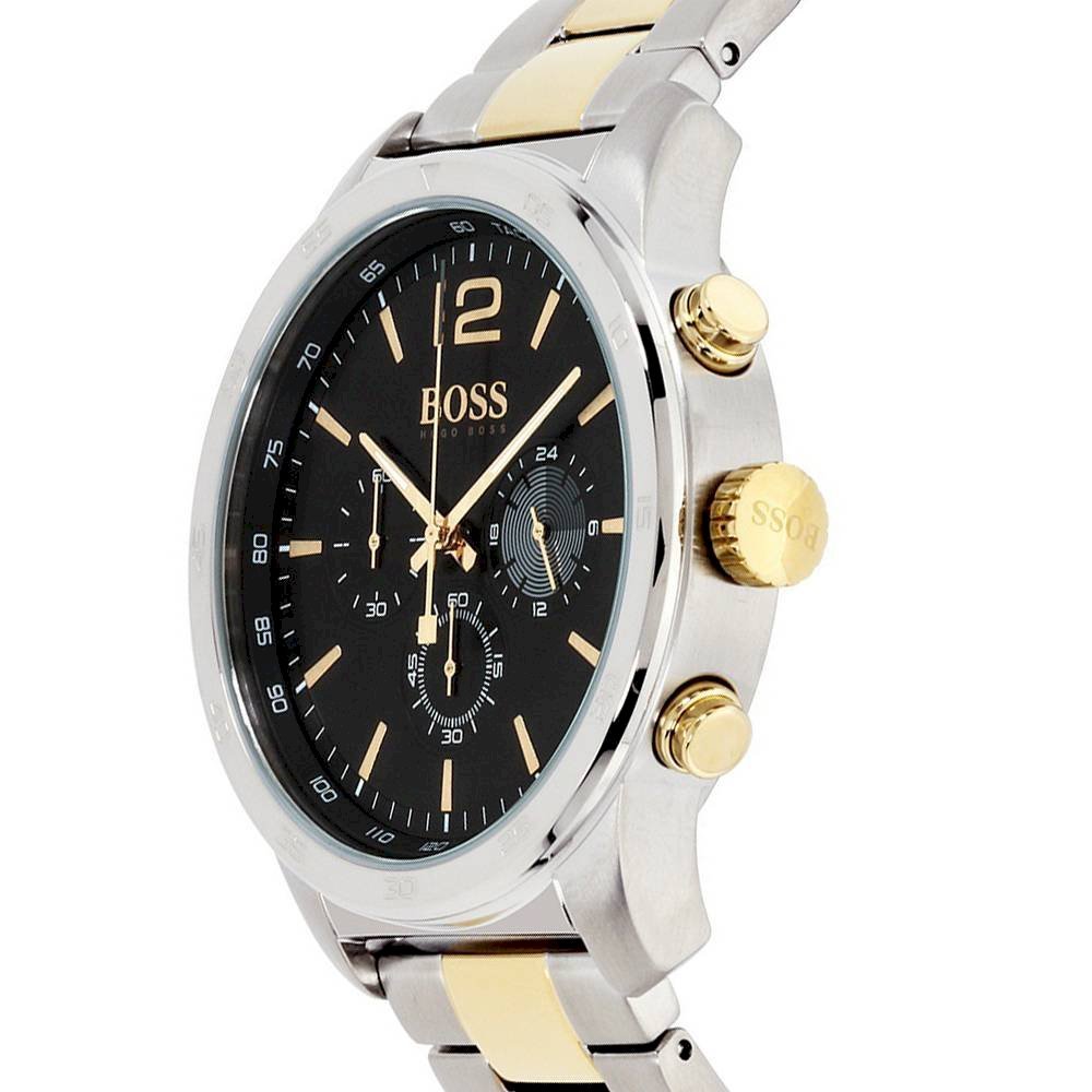 Hugo Boss Professional Black Dial Two Tone Steel Strap Watch for Men - 1513529 Buy Now By Hugo Boss