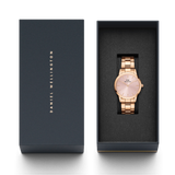 Daniel Wellington Iconic Link Pink Dial Rose Gold Steel Strap Watch For Women - DW00100335 Buy Now By Daniel Wellington