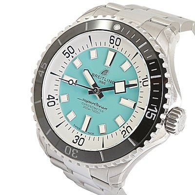 Breitling Superocean Automatic 44mm Turquoise Dial Silver Steel Strap Watch for Men - A17376211L2A1 Buy Now By Breitling
