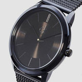 Calvin Klein Minimal Black Dial Black Mesh Bracelet Watch for Men - K3M224B1 Buy Now By Calvin Klein