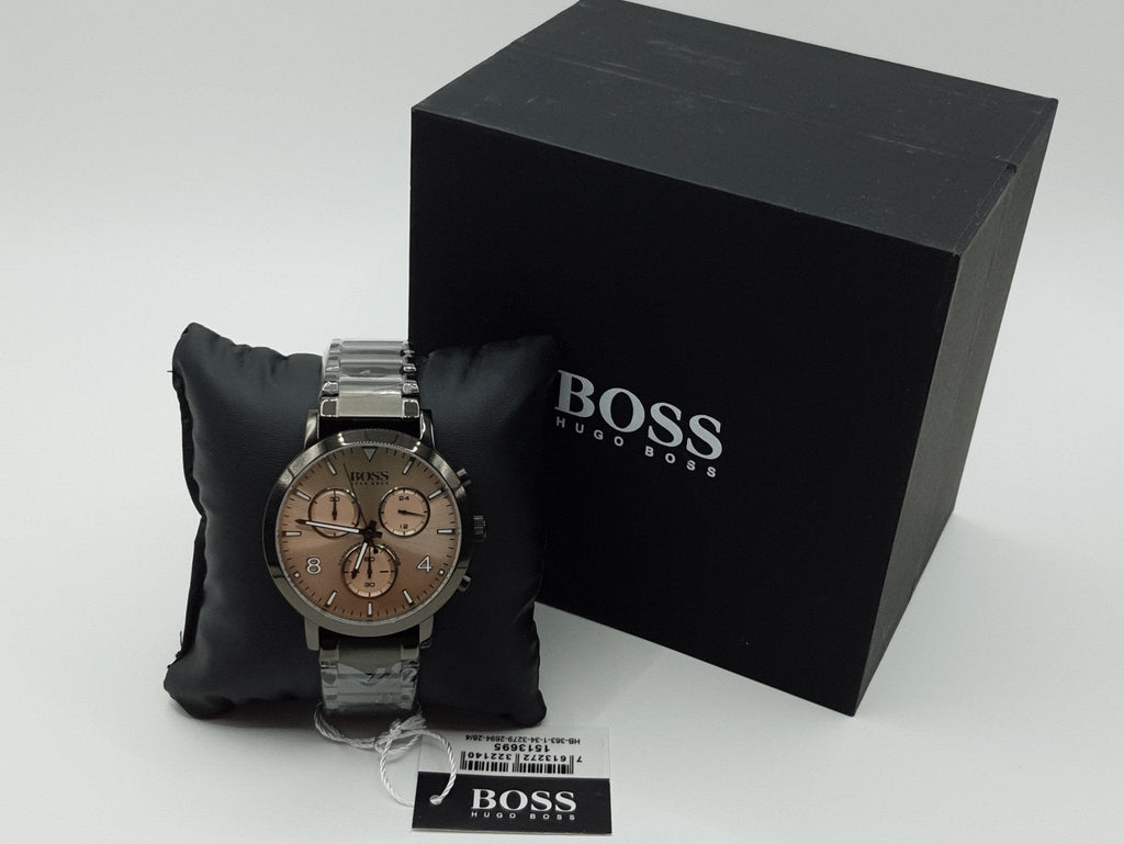 Hugo Boss Spirit Chronograph Grey Dial Grey Steel Strap Watch for Men - 1513695 Buy Now By Hugo Boss