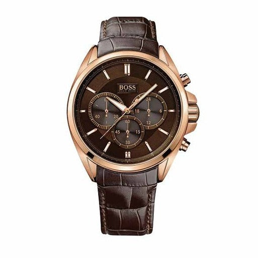 Hugo Boss Driver Chronograph Brown Dial Brown Leather Strap Watch For Men - HB1513093 Buy Now By Hugo Boss