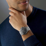 Emporio Armani Chronograph Black Dial Silver Mesh Bracelet Watch For Men - AR11104 Buy Now By Emporio Armani