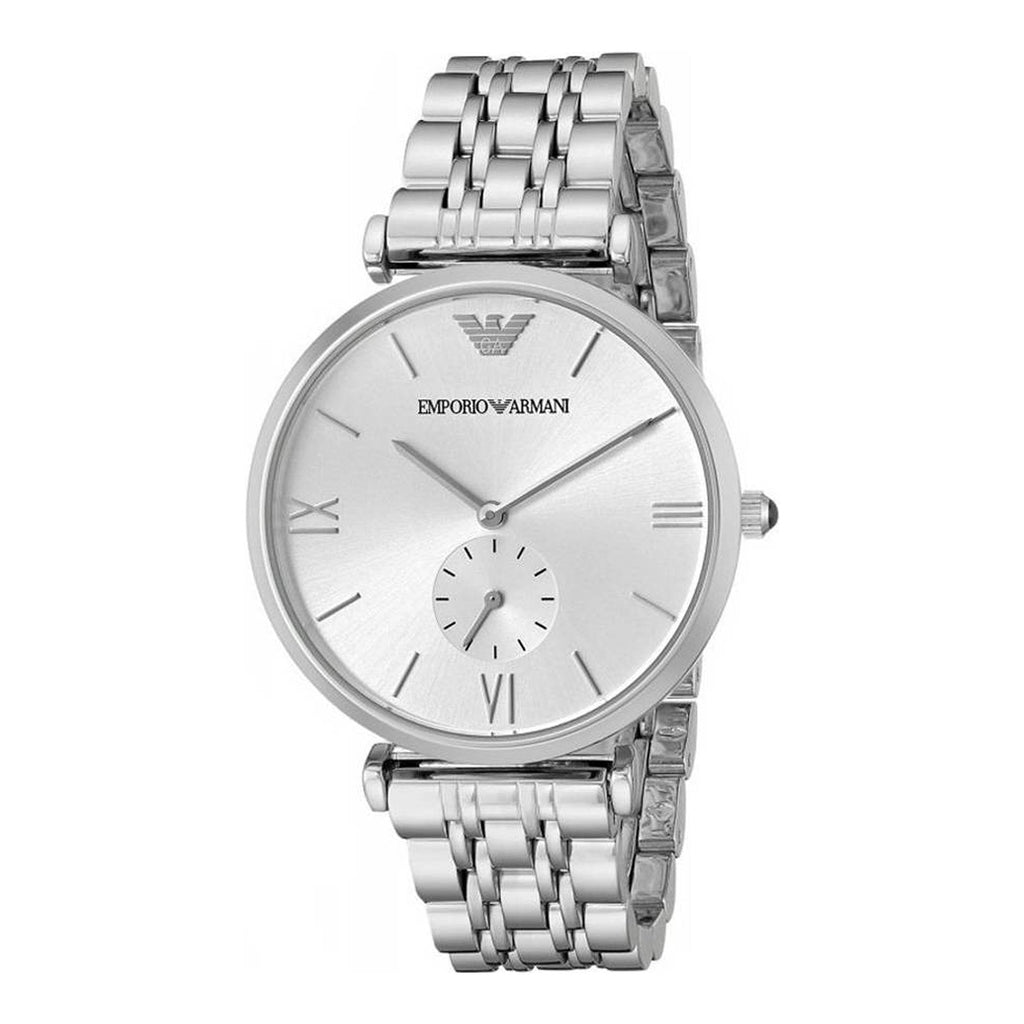 Emporio Armani Classic Silver Dial Silver Steel Strap Watch For Men - AR1819 Buy Now By Emporio Armani
