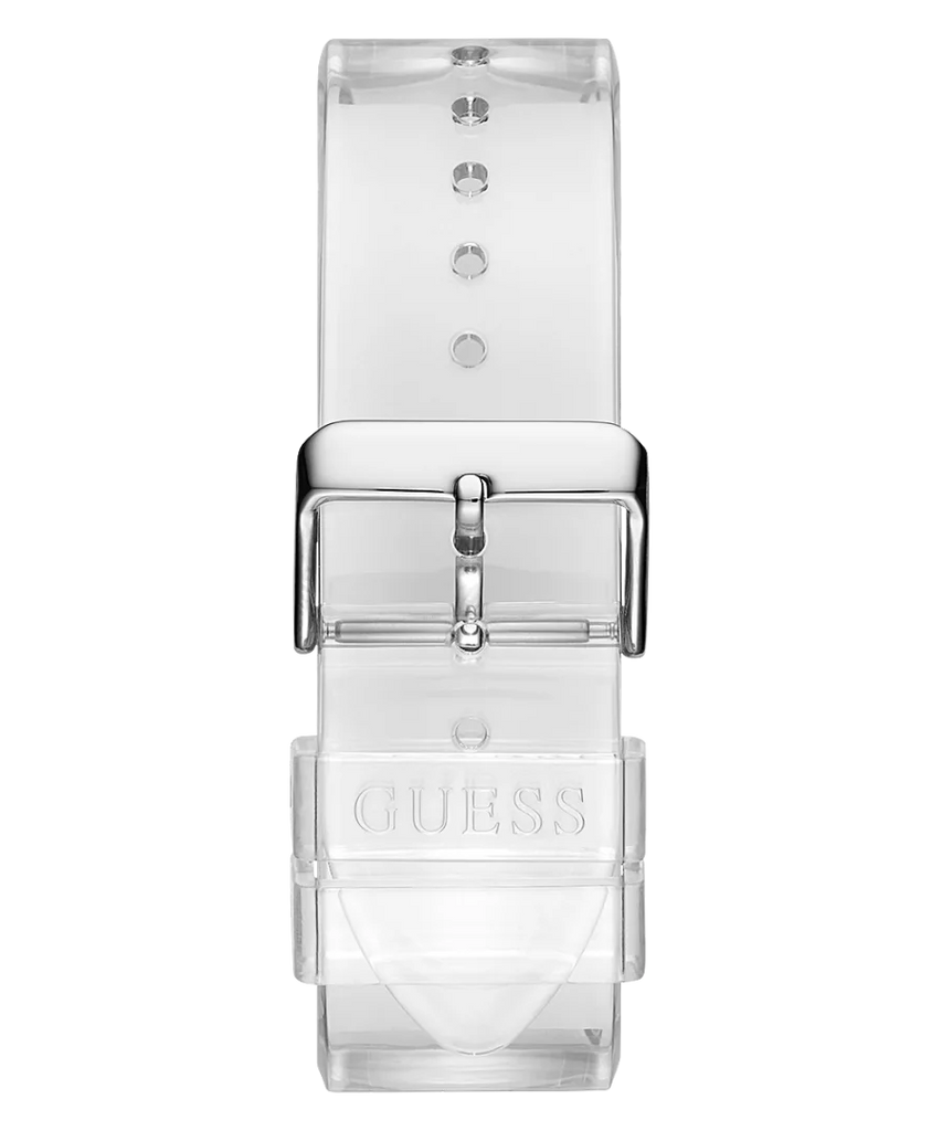 Guess Phoenix J Balvin White Dial Transparent Silicone Strap Watch For Men - V1051M1 Buy Now By Guess