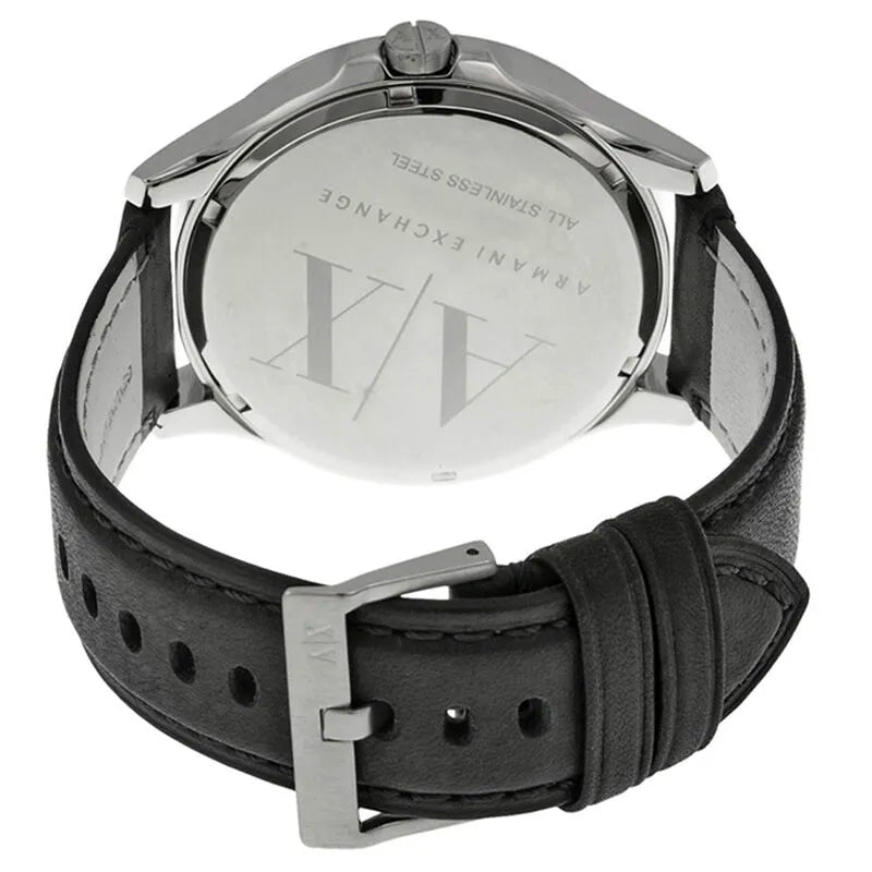 Armani Exchange Hampton Chronograph Black Dial Black Leather Strap Watch For Men - AX2101 Buy Now By Armani Exchange