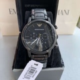 Emporio Armani Luigi Chronograph Black Dial Black Steep Strap Watch For Men - AR11045 Buy Now By Emporio Armani