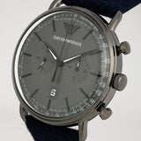 Emporio Armani Aviator Quartz Grey Dial Blue Fabric Strap Watch For Men - AR11144 Buy Now By Emporio Armani