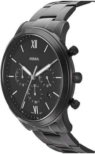 Fossil Neutra Chronograph Black Dial Black Steel Strap Watch for Men - FS5474 Buy Now By Fossil