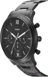 Fossil Neutra Chronograph Black Dial Black Steel Strap Watch for Men - FS5474 Buy Now By Fossil