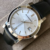 Burberry The City Silver Dial Black Leather Strap Watch for Women - BU9106 Buy Now By Burberry