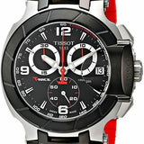 Tissot T Race Chronograph Black Dial Red Silicone Strap Watch For Men - T115.417.27.051.00 Buy Now By Tissot