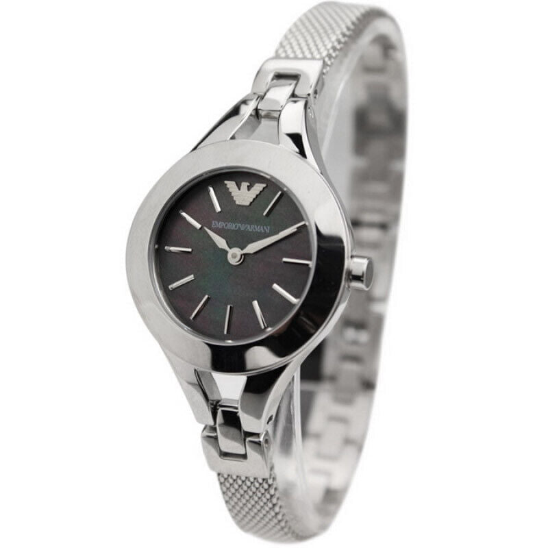 Emporio Armani Classic Quartz Black Dial Silver Steel Strap Watch For Women - AR7328 Buy Now By Emporio Armani