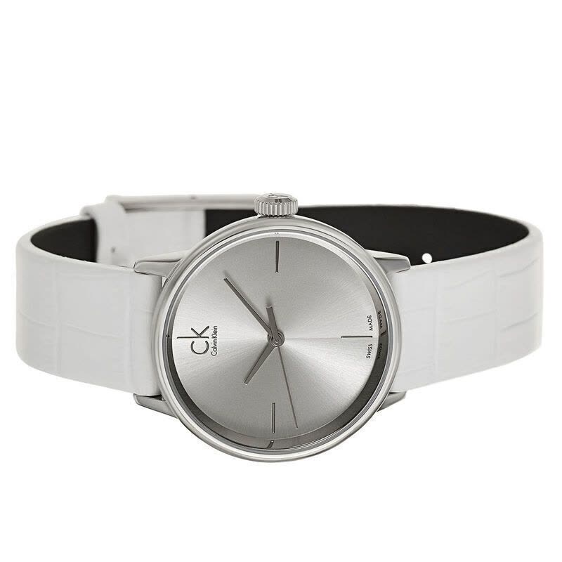 Calvin Klein Accent White Dial White Leather Strap Watch for Women - K2Y2Y1K6 Buy Now By Calvin Klein