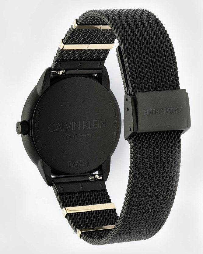 Calvin Klein Minimal Black Dial Black Steel Strap Watch For Men - K3M524Z1 Buy Now By Calvin Klein