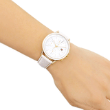 Tommy Hilfiger Carly Silver Dial Cream Leather Strap Watch for Women - 1781790 Buy Now By Tommy Hilfiger